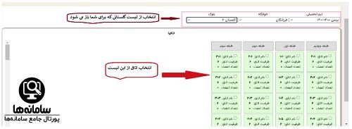 نحوه پیش ثبت نام خوابگاه در سامانه سماد الزهرا